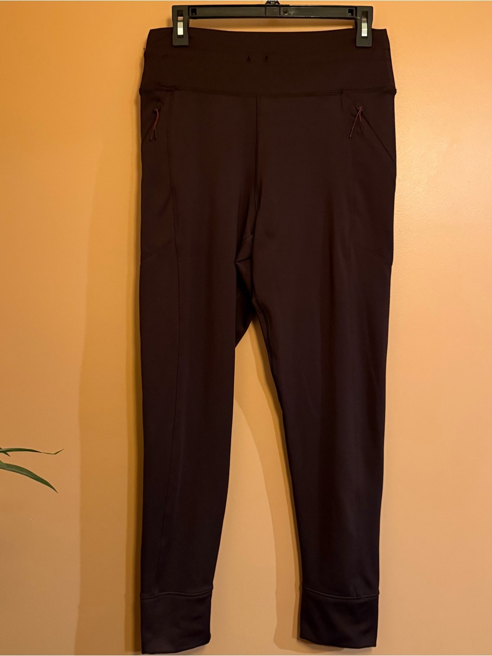 OFFLINE by Aerie Warmup High Rise Leggings XL Long Brown Zip Pockets